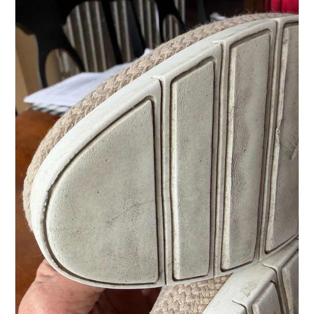 Donald‎ Pliner Womens Tan Suede Basketweave Espadrille Slip On Sneakers Size 9.5